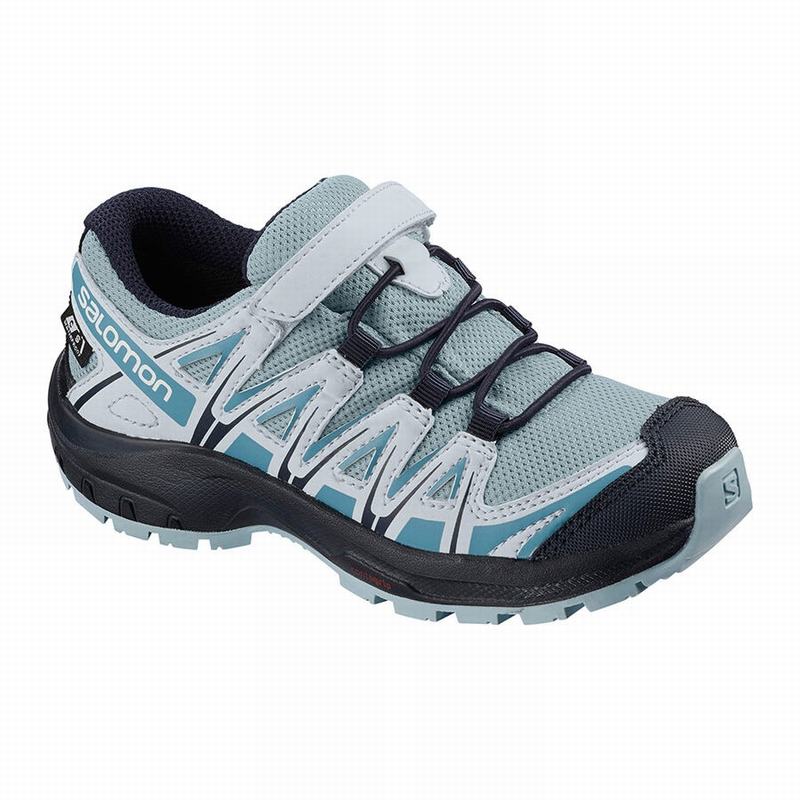 SALOMON XA PRO 3D CSWP K Philippines - Kids' Trail Running Shoes - Grey Blue | 453987-STQ